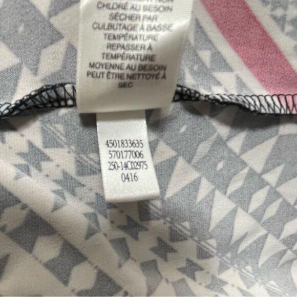 Chico's Red Black White Stripe Knee Length Sheath Dress Geometric Chico's Size 2 - Picture 8 of 9